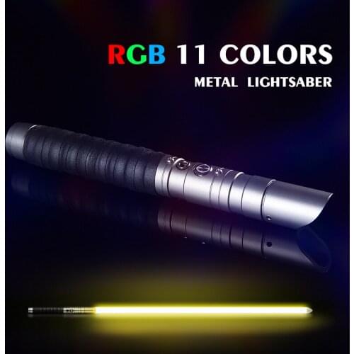 RGB Lightsaber Metal Handle Sword LightSaber Force FX Heavy Dueling Rechargeable 12 Colors Light saber