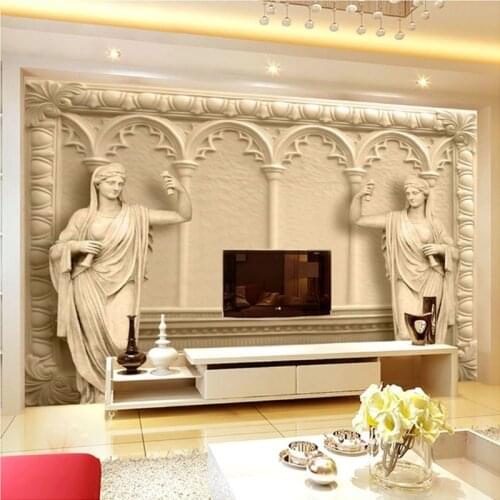 Modern Home Decor Custom 3D Mural Wallpaper Backdrop European Sculpture Murals Living Room Background High Quality Wall Papers