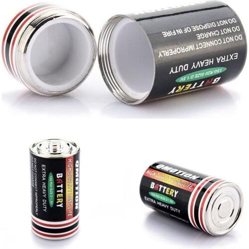 2019 New 1PC Creative Case Pill Box Storage Boxes Battery Secret Stash Diversion Safe Hidden Money Coins Container Organizer