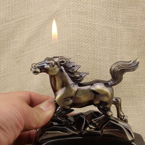 Pentium Steed Model Multifunctional Detachable Ashtray with Lighter Briquets Et Accessoires Fumeurs Good Gift for Men ashtray