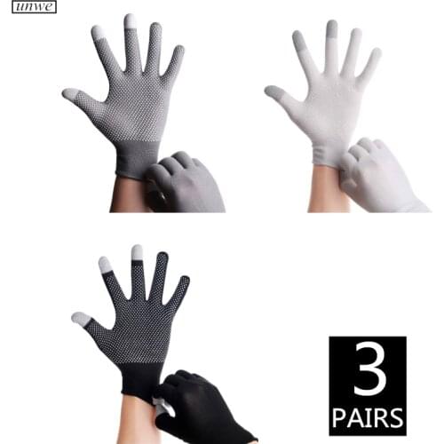 3Pairs/Pack Driving Gloves Thin Short Men Outdoor Mountaineering Sports Non-slip Gloves Breathable Women Touch Screen Gloves
