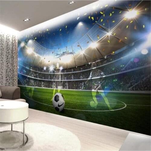 Custom wallpaper 3D murals giant football field 3D background wall decorative painting wall papers home decor mural 3d wallpaper