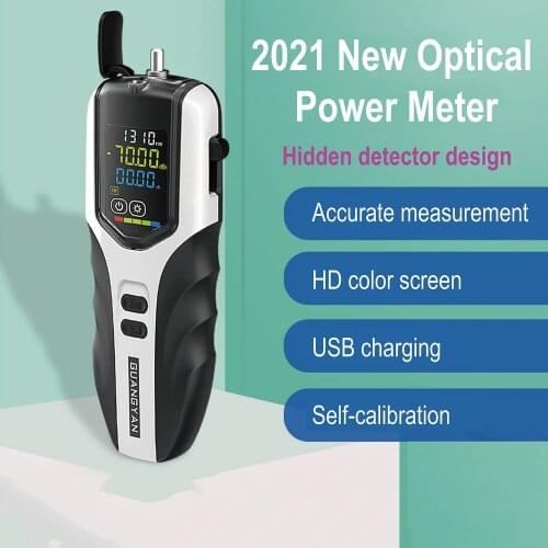 G7 handheld optical power meter Mini Rechargeable Optical Fiber Tester LCD screen supporting (mW) and (dBm) display RJ45 testing
