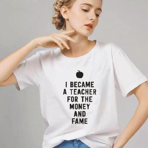 Casual Hip Hop Short Sleeve T Shirt Female Loose S-2XL Harajuku Tees Punk Summer Letter Cotton T-shirt White Funny Tee Top