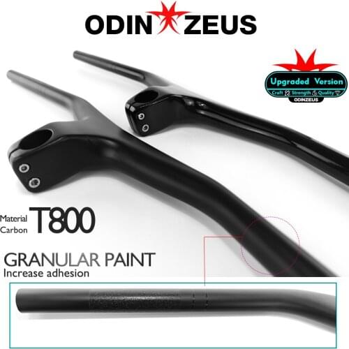 2021 NO Logo Manillar -17 degree One-shaped Integrated Handlebar With Stem 3K Black Matte/gloss Carbon Mountain/MTB Handlebar