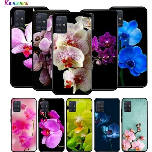Silicone Soft Cover Orchid Flowers for Huawei P40 P30 P20 Lite E Pro P Smart Z Plus 2019 P10 P9 Lite Phone Case
