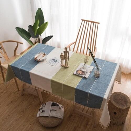 Rural Style Cotton And Linen Small Fresh Tablecloth Artistic Round Table Table Cloth Rectangular Tablecloth