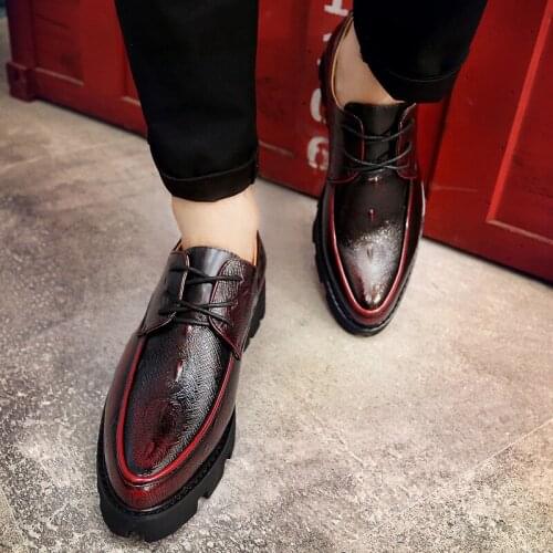 INLIKE Men Flats Dress Shoes Lace up Casual Oxford Male Formal Oxford Classical Shoes for Men Business Shoes