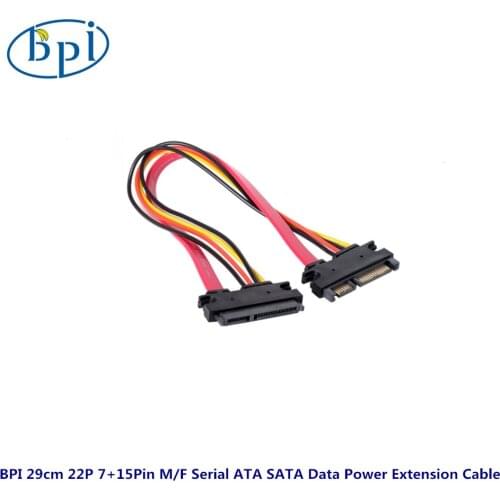 BPI 29cm 22P 7+15Pin SATA Data Power Combo Extension Cable,applies to BPI R64/W2