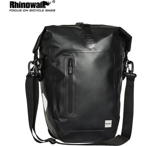 Rhinowalk 25L Waterproof Bicycle Bag MTB Road Bike Rear Rack Pannier Bag Cycling Seat Bag Shoulder Bag Bike Accessories