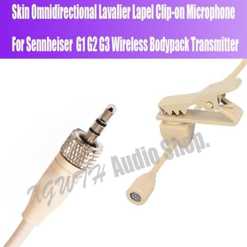 Omnidirectional Lavalier Lapel Clip-on Condenser Microphone Mic for Sennheiser EW100 EW300 EW500 G1 G2 G3 Bodypack Transmitter