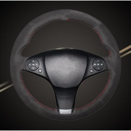 Suede Leather Car Braiding Steering Wheel Cover for Mercedes-Benz e350 e260 E 260 DIY Auto Braid On The Steering Wheel Covers