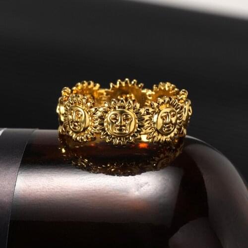 Vintage Moon & Sun Rings For Women Boho Jewelry Knuckle Stackable Couple Ring 2021 Bijoux Bague Femme Best Friend Gifts Bff