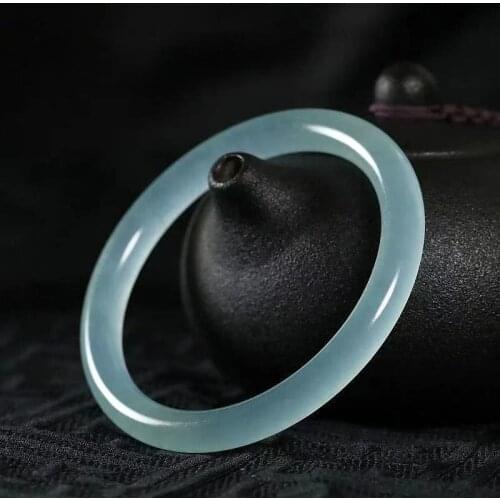 Genuine Natural Ice Jade Bangle Women Fine Jewelry Bracelet Real Chinese Jades Stone Bangles Fashion Accessories Jewellery