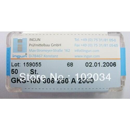 100PCS/LOT 100% ORIGINAL INGUN GKS-100-306-250 GKS-100 306 250 A 2000 Spring Test Probe Pogo Pin made in Germany