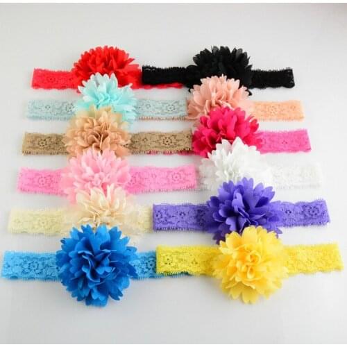 12pcs/lot ) Lace Headband Fabric Flower Headband Hair Accessories