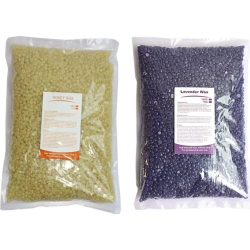 2Bags Hard Wax Beans Home Waxing Beads for Full Body Bikini Face Leg Eyebrow