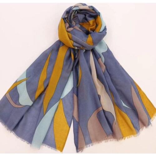 2021 Women Leaf Pattern Printed Pattern Scarf 10pcs/lot