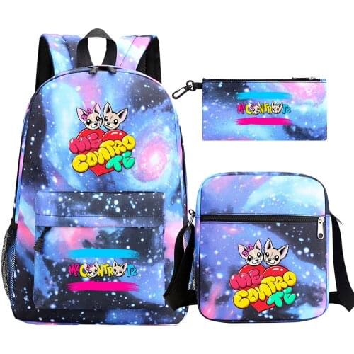 Fashion 3Pcs Me Contro Te Printed Bagpack Teenager Travel Backpack Men Women Book Bags Student Kid Schoolbag Mochila Escolar