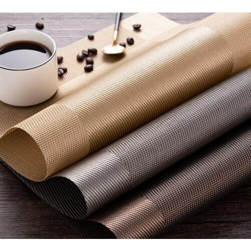 4PCS Anti-skid And Heat-insulation PVC Placemat For Dining Table Non-slip Table Mat Kitchen Accessories