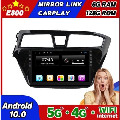 NEW 6GB Ram 128GB Rom Car Radio Navigation GPS Bluetooth Player 9 Inch Screen For Hyundai I20 Right Android 10 Stereo Head Unit