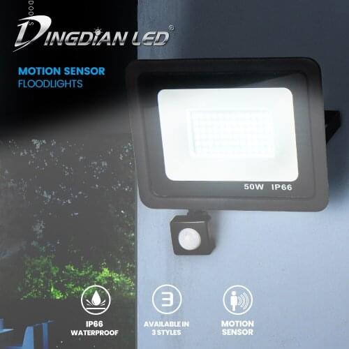 Security light wall lamp Outdoor flood light motion sensor 10W/50W/100W waterproof solar powered cast spotlight for Garage,Yard