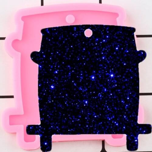 Shiny Drum Silicone Pendant Resin Mold Epoxy Craft Keychain Molds Polymer Clay DIY Jewelry Making Mould Handmade Charms Moulds