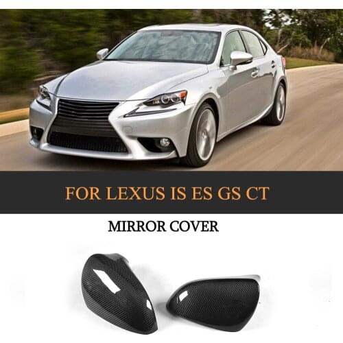 Carbon Fiber Auto Racing Car Side Mirror Covers For Lexus IS ES GS 2013-2017 LHD