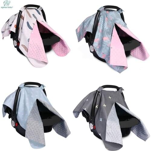 Fashion Baby Car Seat Blanket Cover Bow Newborn Baby Girls Soft Safety Car Seat Canopy Nursing Cover Multi-use Blanket Cover