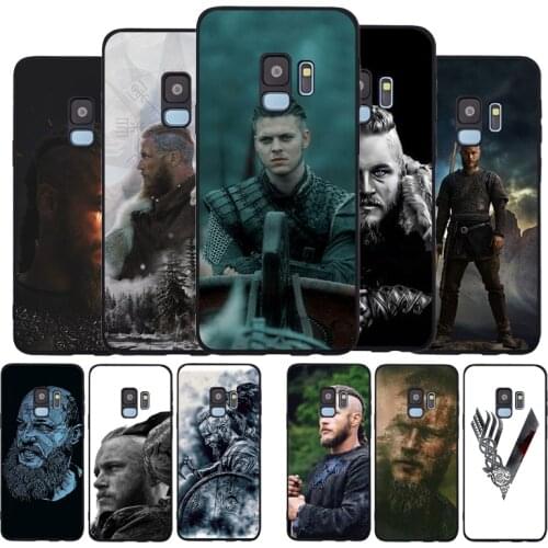 Vikings Ragnar Lothbrok black Soft phone Case For Samsung S20 S10 S9 S8 S7 edge Plus Lite Note 8 9 10 A6 A7 A8 A9 2018 Cover