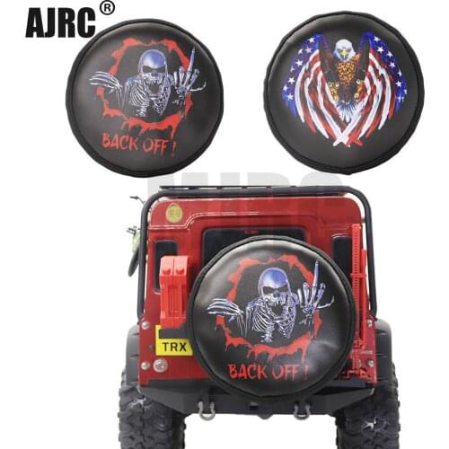 MJRCLeather Spare Tires Cover For 1/10 RC Crawler Traxxas TRX-4 Bronco AXIAL SCX10 90046 RC4WD D90 D110