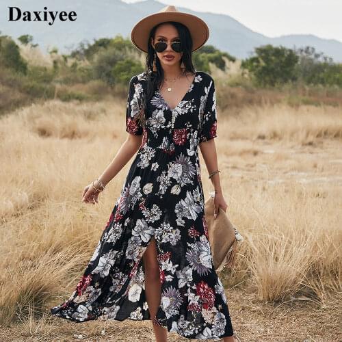 Daxiyee Summer Dresses With Buttons