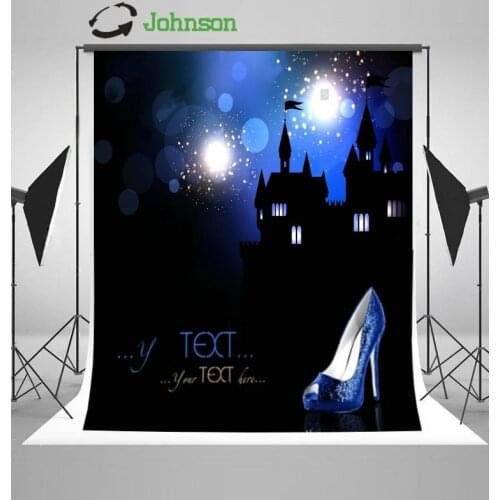 Cinderella Palace Festive Fireworks Night Fairy Tale Bokeh background polyester or Vinyl cloth Computer print wall backdrops