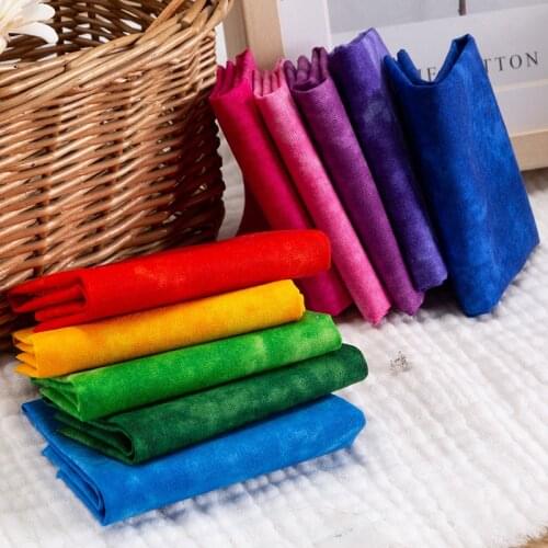 Cotton Patchwork Bundle Tie Dyed Printed Fabric For Sewing DIY Handmade Quilt TJ1011