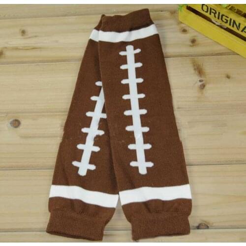 One Pair Free Size Brown Cotton Soccer Baby Boys Leg warmers