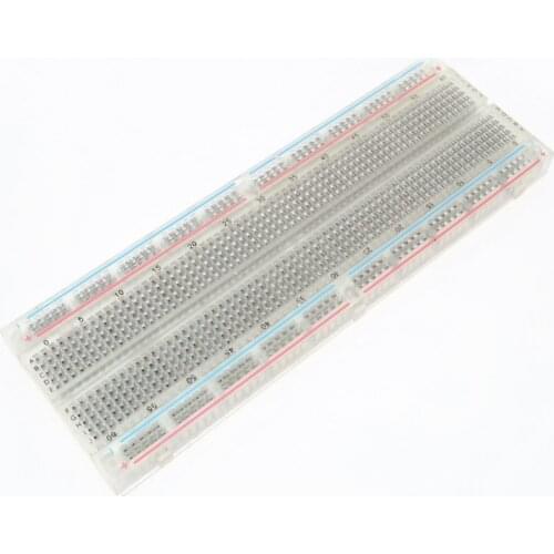 Crystal Breadboard 830 Point Solderless PCB Bread Board MB-102 MB102 With color bar Test Develop DIY 16.5*5.5cm