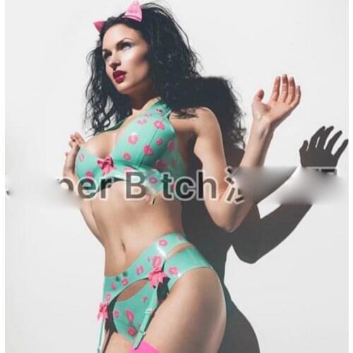 Customized party girl stage show dance clothing nightclub wear sexy skinny patent leather bar GOGO costume