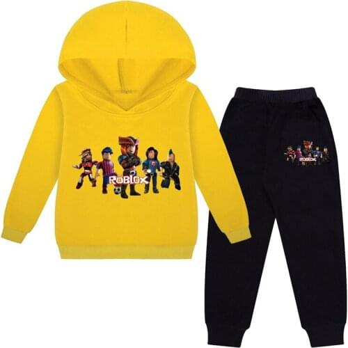 2021 New childrens sweater Robloxing two-piece fashion printing two-piece casual suit kids clothes girls toddler boy clothes