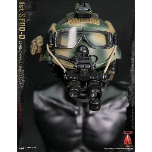 DAMTOYS 1/6th 1st SFOD-D Combat Applications Group TEAM LEADER Head Helmet Full Set Model For Doll Accessories