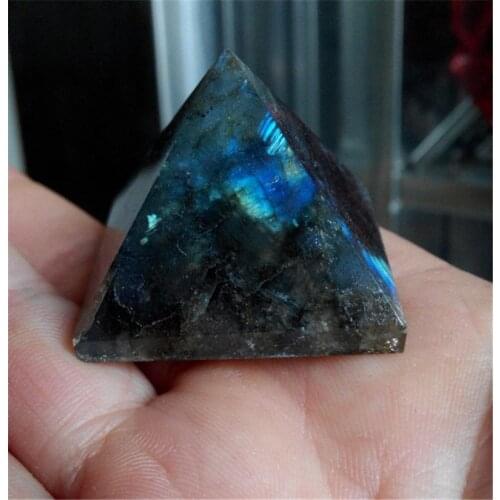 Drop shipping Natural flash labradorite Crystal gemstone pyramid meditation reiki healing chakra labradorite crystal pyramid