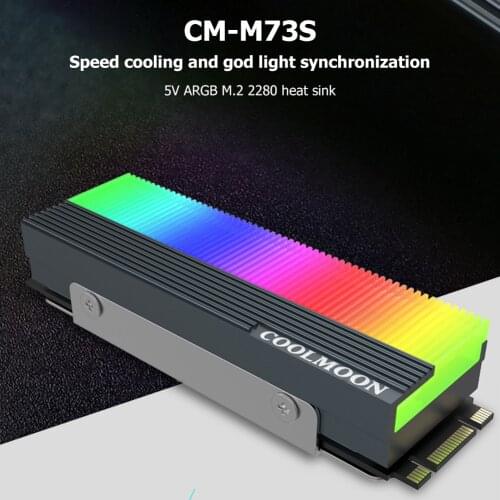 CM-M7S M2 SSD Heatsink 5V 3Pin NVME NGFF M.2 2280 Solid State Drive Hard Disk Cooling Radiator Heat Sink Cooler Vest Thermal Pad