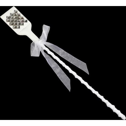 White PU Leather Sex Whip For Couple Adult Games BDSM Flirting Slave Flogger Spanking Whip Erotic Bondage Adult Product Sex Toys