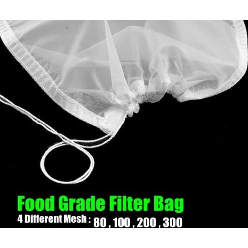 5pcs 80~300Mesh Food Grade High Precision Nylon Filter Bag Grape Wine Make Fruit Juice Soybean Coffee Kitchen Bar Gauze Mesh Bag