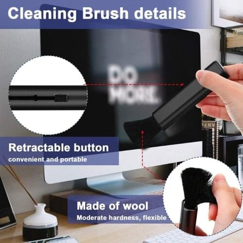 Car Air Conditioning Outlet Brush Retractable Keyboard PC Lens Cleaning Brush HCCY