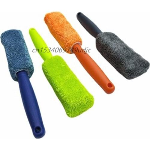 Car Styling Microfiber Long Handle Tire Brush Car Wash Tool Cleaning Cloth Tire Brush Wheel Brushs Car Washing Accessories