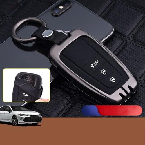 Anti-collision and scratch-resistant special key shell keychain metal key bag cover For Toyota AVALON 2019 2020