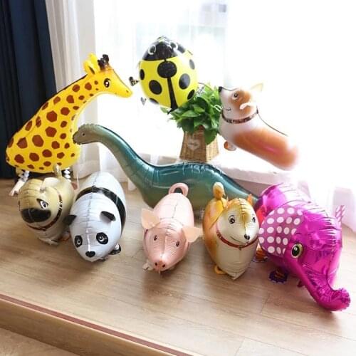 Walking pig cartoon animal balloon walking Aluminum foil balloon needs helium balloons baby show Birthday party decoration