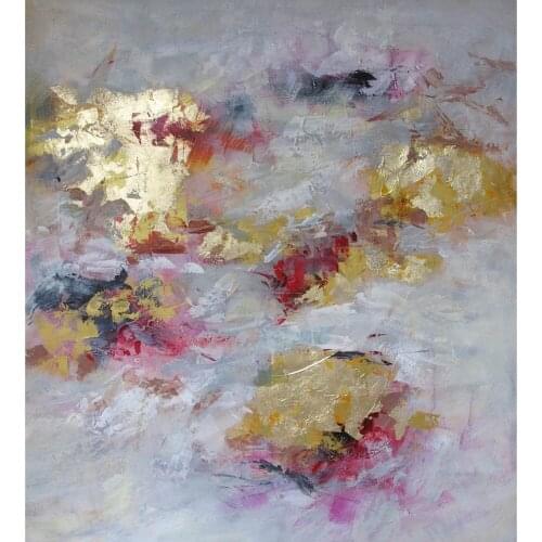 Handmade high quality thick knife abstract oil painting golden Color blocks abstract on Canvas Painting Decor Oil Painting art