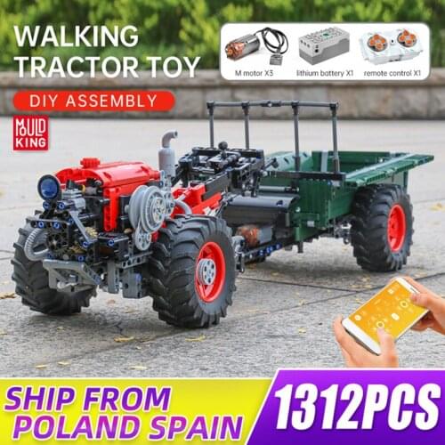 MOULD KING High-Tech The Motorized Tractor Model APP Remote Control Truck Building Blocks Bricks Kids DIY Toys Christmas Gifts