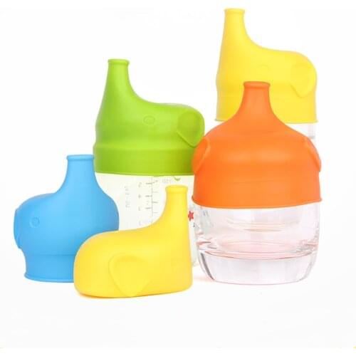 1pc Silicone Sippy Lids Safety for Kids Sippy Lids Stretchable Leakproof Baby Drinking Training Water Bottle Cup Accessories